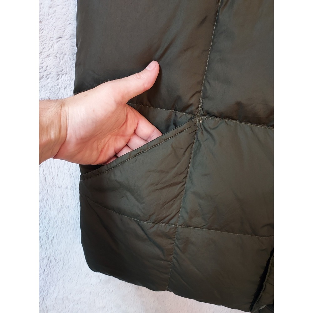 Lands End Vest Mens Large Down Puffer Jacket Quilted Insulated Pockets Green L - Picture 4 of 9